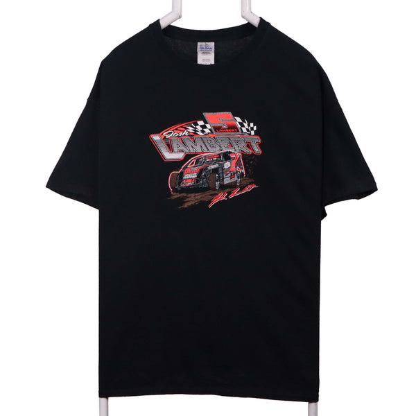 Gildan 90's Racing Car Short Sleeve Crewneck T Shirt XLarge Black