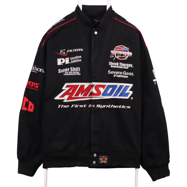 JH Design 90's AMSOIL Nascar Jacket XXLarge (2XL) Black