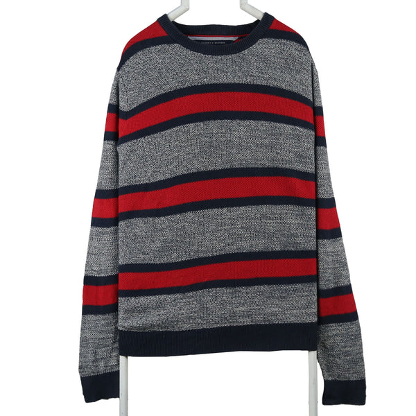 Tommy Hilfiger 90's Striped Long Sleeve Warm Jumper XLarge Black