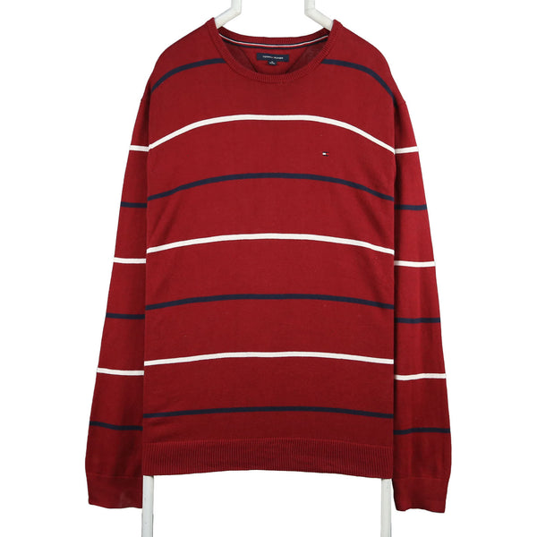 Tommy Hilfiger 90's Knitted Crewneck Jumper / Sweater XLarge Red