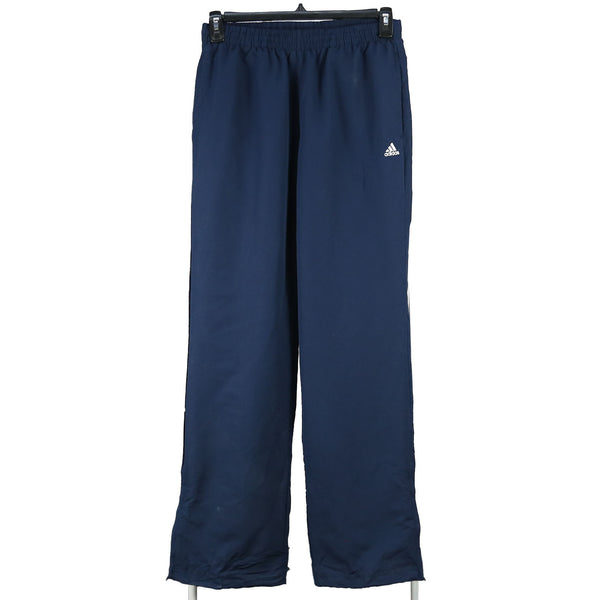 Adidas 90's Drawstring Elasticated Waistband Nylon Sportswear Trousers / Pants Medium Navy Blue