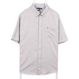 Tommy Hilfiger 90's small logo Button Up Short Sleeve Shirt XXLarge (2XL) Grey