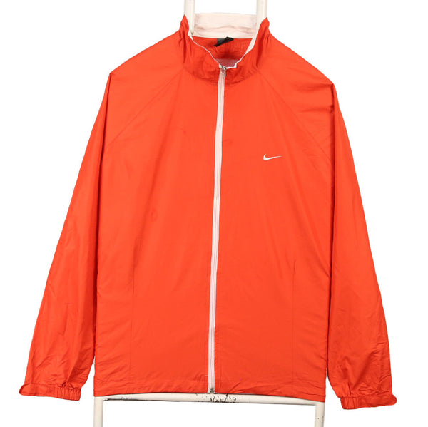 Nike 90's Full Zip Up Lightweight Nylon Sportswear Windbreaker Jacket XLarge Orange