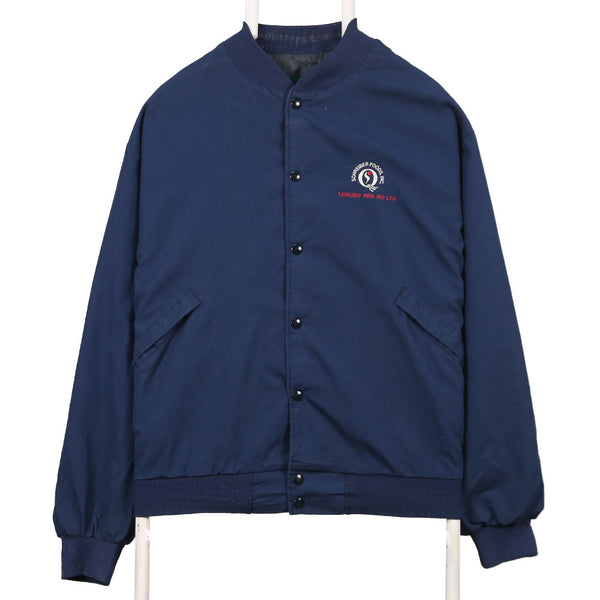 Dunbrooke 90's Lightweight Button Up Bomber Jacket XLarge Navy Blue