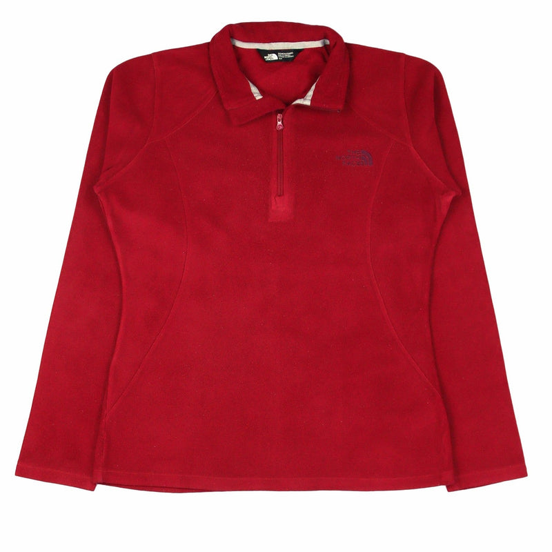 The North Face 90's Quarter Zip Fleece Sweatshirt Small Burgundy Red
