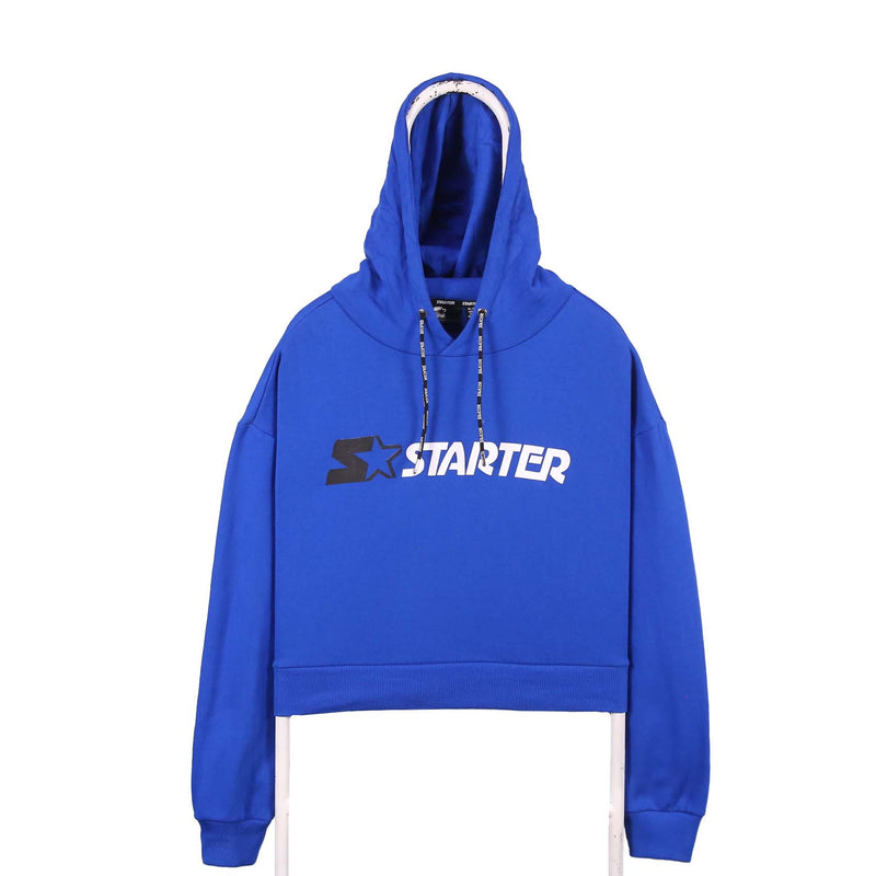 Starter 90's Spellout Logo Pullover Hoodie XLarge Blue