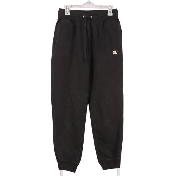 Champion 90's Reverse Weave Drawstring Elasticated Waistband Joggers / Sweatpants Small Black