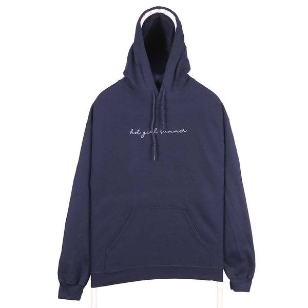 Gildan 90's Pullover Hoodie Medium Navy Blue