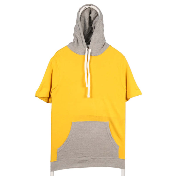 Arizona 90's Short Sleeve Hooded Hoodie Small Yellow