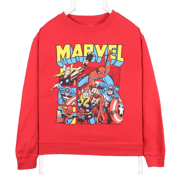 Marvel 90's Marvel Crewneck Sweatshirt Small (missing sizing label) Red