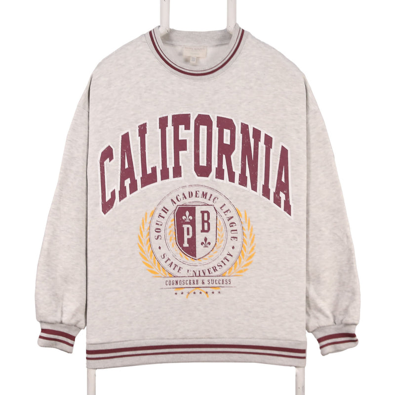 Pull&Bear 90's California Crewneck Sweatshirt Large (missing sizing label) Grey