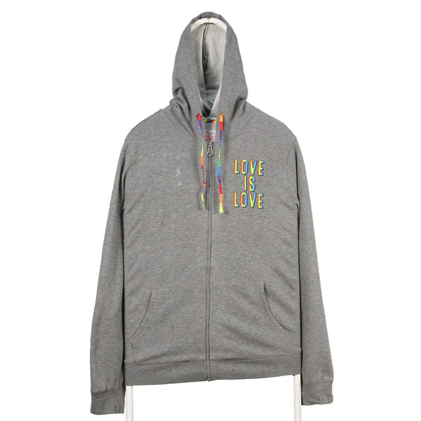 Vintage club 90's Love is love Zip Up Hoodie Large Grey