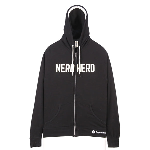 Independent Trading Company 90's Nerd Herd Zip Up Hoodie Medium Black