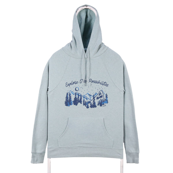 Gerry 90's Explore The Possibilities Pullover Hoodie Medium Blue