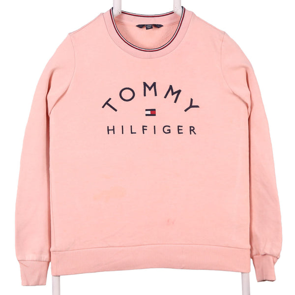 Tommy Hilfiger 90's Spellout Logo Crewneck Sweatshirt XSmall Pink