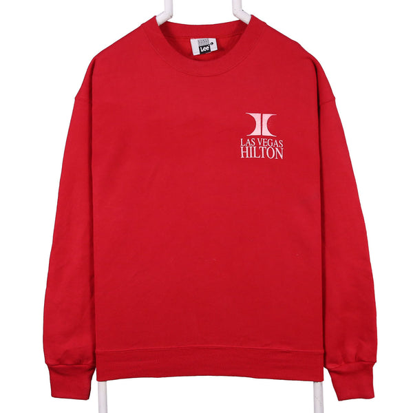 Lee 90's Las Vegas Hilton Crewneck Sweatshirt Large Red