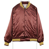 Hartwell 90's Bomber Button Up Nylon Sportswear Varsity Jacket XLarge Burgundy Red