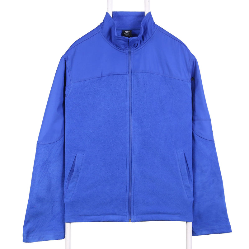 S STAR 90's Zip Up Warm Plain Fleece XLarge Blue