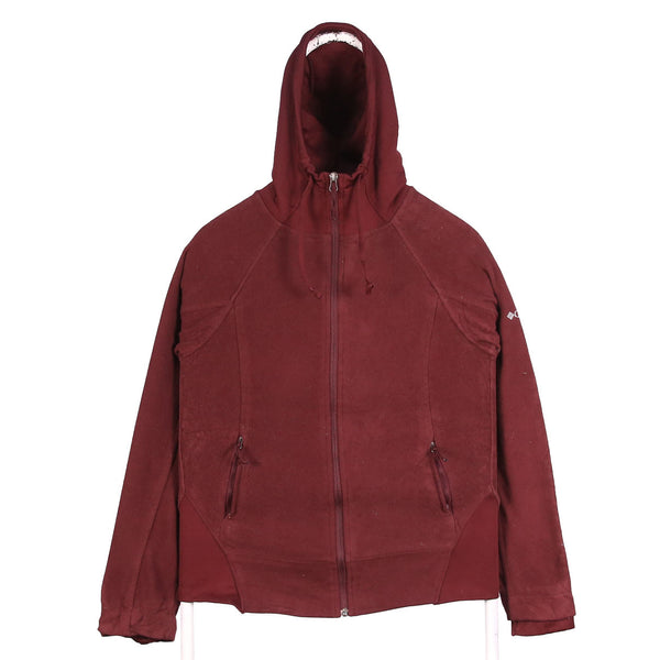 Columbia 90's Hooded Zip Up Hoodie XSmall Burgundy Red