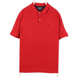 Nautica 90's Button Up Short Sleeve Polo Shirt XLarge Red