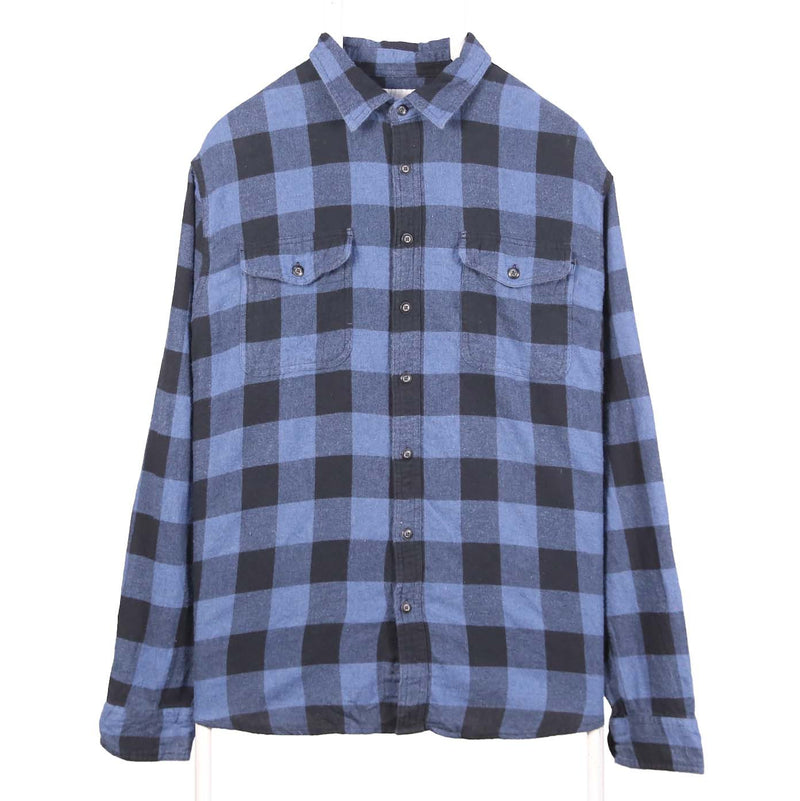 Sonoma 90's Cotton Check Long Sleeve Button Up Shirt XLarge Blue