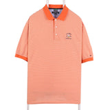 Tommy Hilfiger 90's US Open Striped Polo Shirt XLarge Orange