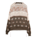 Club International 90's Crewneck Knitted Jumper / Sweater Medium Grey