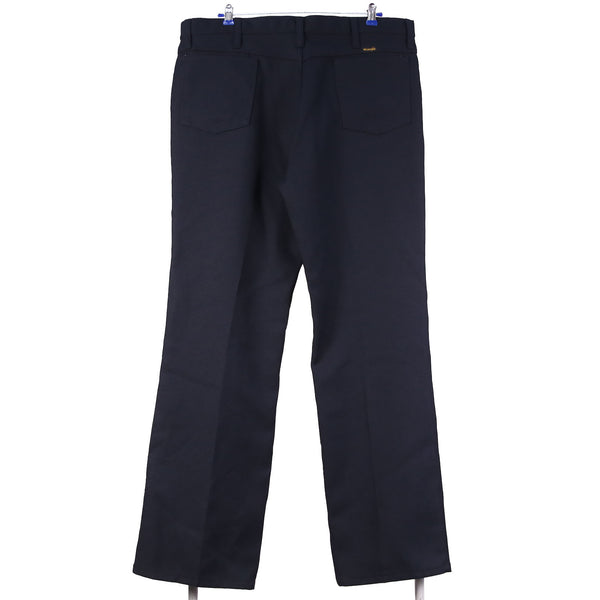 Wrangler 90's Chino Pleated Straight Leg Trousers / Pants 38 Navy Blue