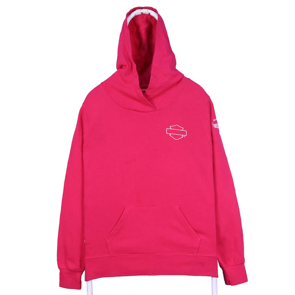 Harley Davidson 90's Pullover Hoodie XLarge Pink