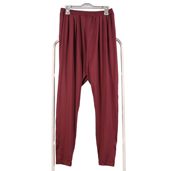 Adidas 90's Drawstring Elasticated Waistband Nylon Sportswear Joggers / Sweatpants Small Burgundy Red