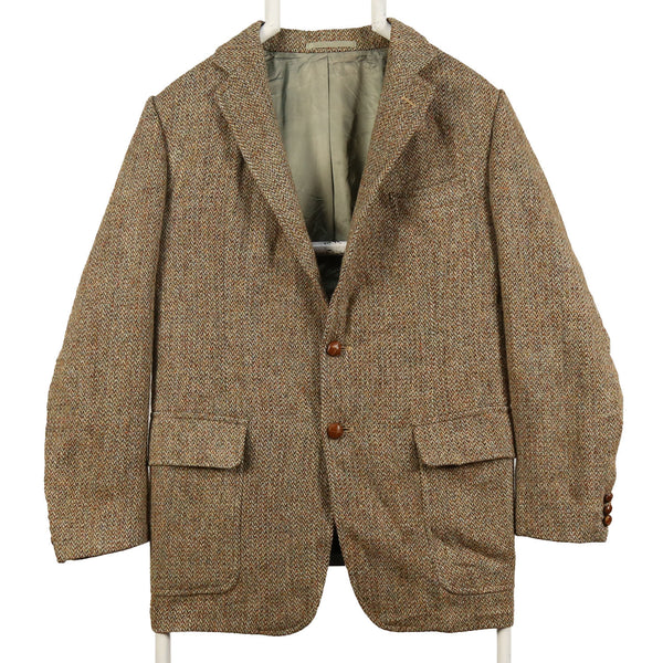 Harris Tweed 90's Tweed Wool Jacket Button Up Blazer XLarge Beige Cream