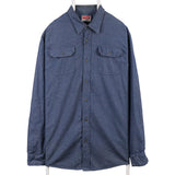 Wrangler 90's Denim Long Sleeve Button Up Shirt XLarge Blue