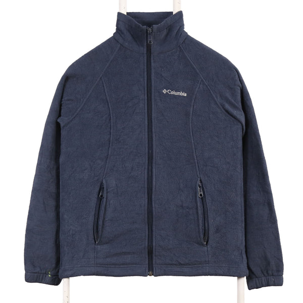 Columbia 90's Spellout Logo Zip Up Fleece XSmall Navy Blue