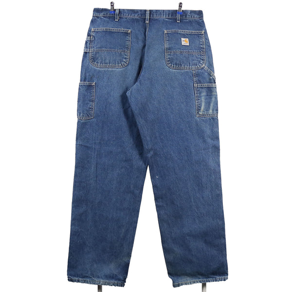 Carhartt 90's Carpenter Workwear Baggy Bootcut Jeans / Pants 38 Blue