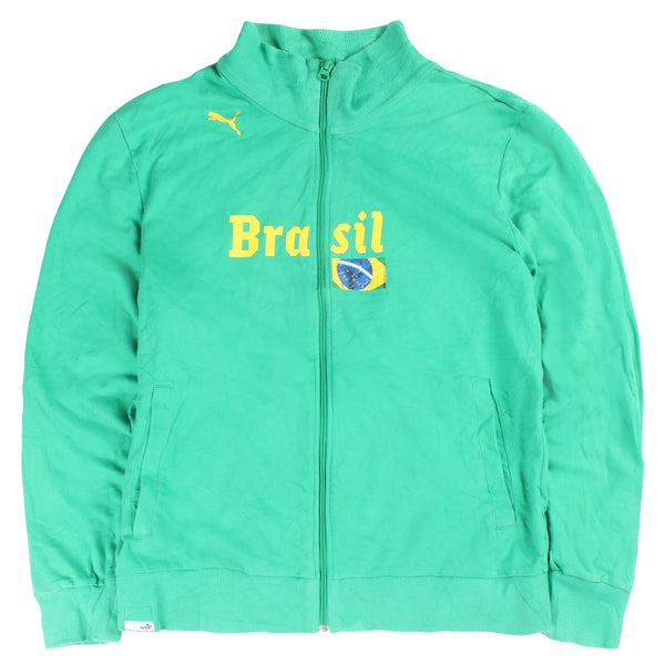 Puma  Brasil Full Zip Up Sweatshirt Large Green