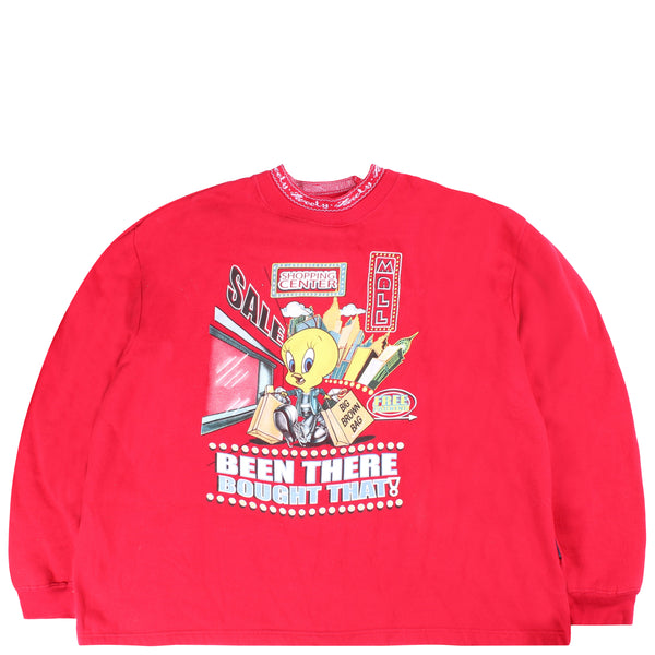 Looney Tunes  Tweety Bird Crewneck Sweatshirt Large Red