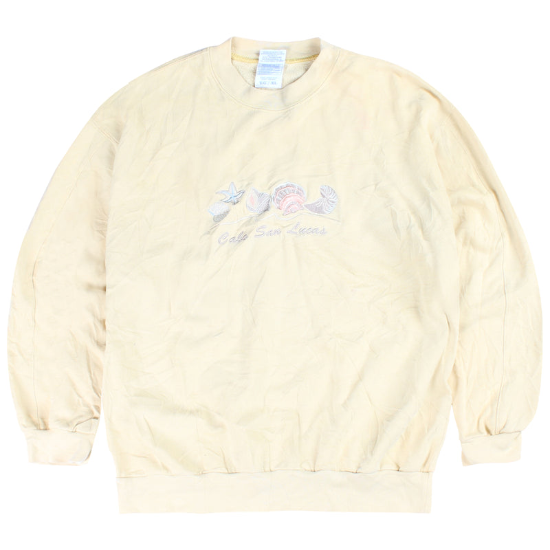 Le Best  Crewneck Heavyweight Sweatshirt XLarge Yellow