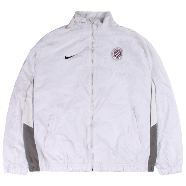 Nike  Zip Up Full Zip Up Windbreaker Jacket XLarge White