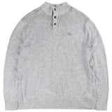 Chaps Ralph Lauren  Quarter Button Knitted Jumper / Sweater XXLarge (2XL) Grey