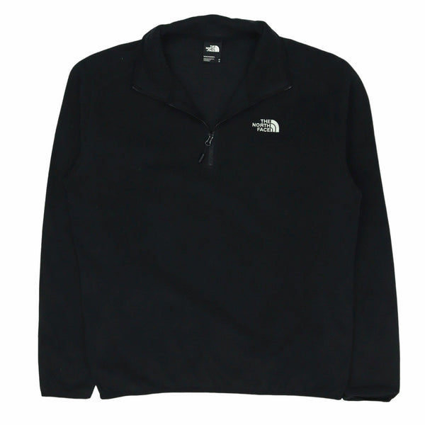 The North Face 90's Spellout Quarter Zip Fleece Sweatshirt Medium Black