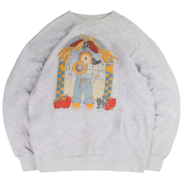 Tultex  Scarecrow Crewneck Sweatshirt XLarge Grey