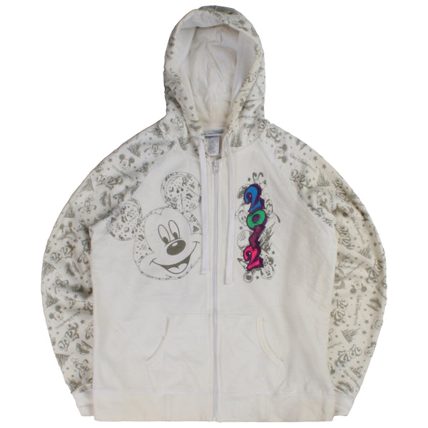 Disney  2012 Disneyland Full Zip Up Hoodie Large White