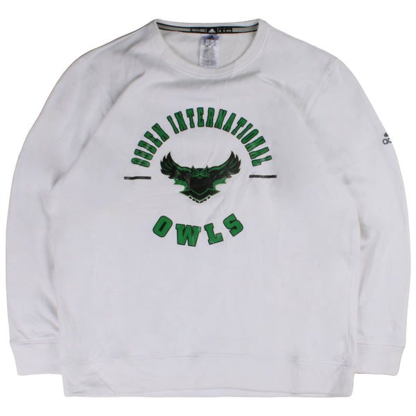 Adidas  College Owls Crewneck Sweatshirt XLarge White