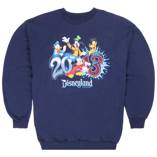 Disney  2013 Disneyland Crewneck Sweatshirt Small (missing sizing label) Navy Blue