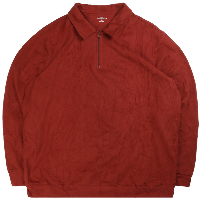 Croft&Barrow  Quarter Zip Heavyweight Sweatshirt XLarge Burgundy Red