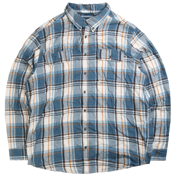 George  Long Sleeve Button Up Check Shirt XXLarge (2XL) Blue