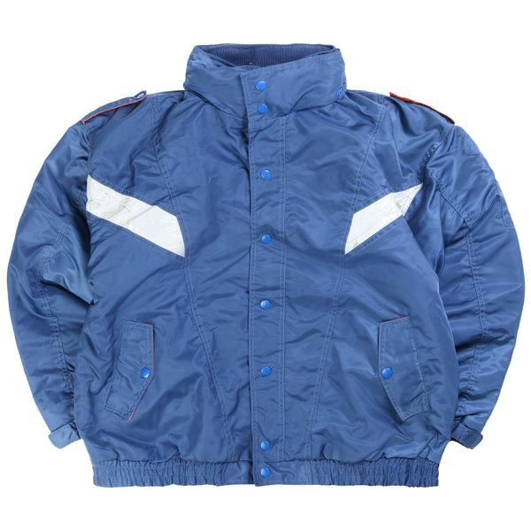 Fanction Uniform  Full Zip Up Puffer Jacket Large Blue