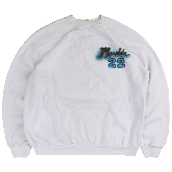 Ultra Fleece  Cowboys Crewneck Sweatshirt Large White