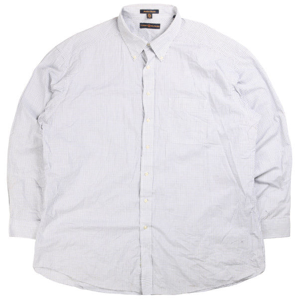 Tommy Hilfiger  Check Long Sleeve Button Up Shirt XLarge White