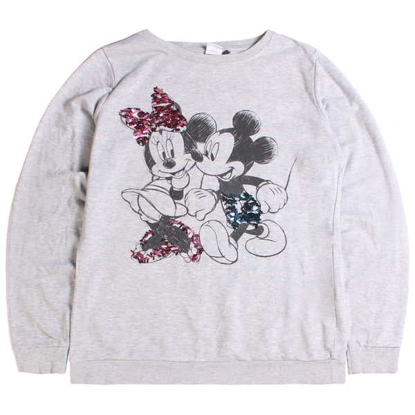 Disney  Disneyland Mickey Mouse Crewneck Sweatshirt Medium Grey